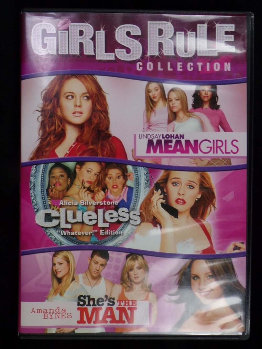 GIRLS RULE COLLECTION DVD set 3 movies Mean Girls/Clueless/She's the Man
